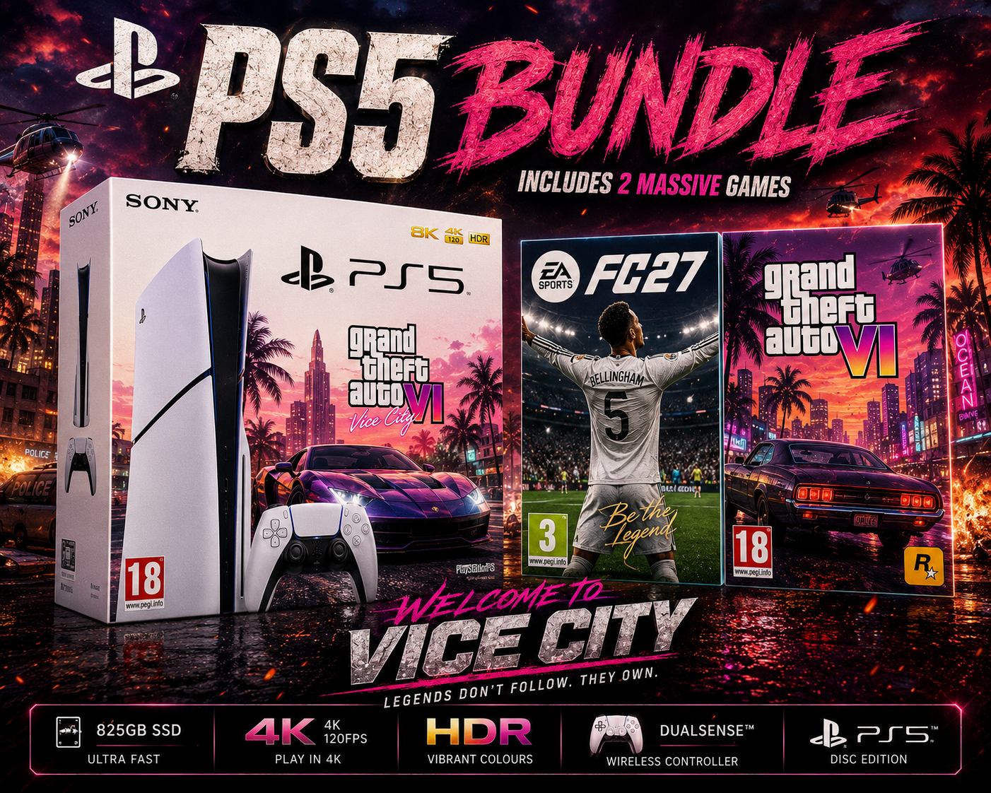 ps5 bundle + fc27 & gta 6